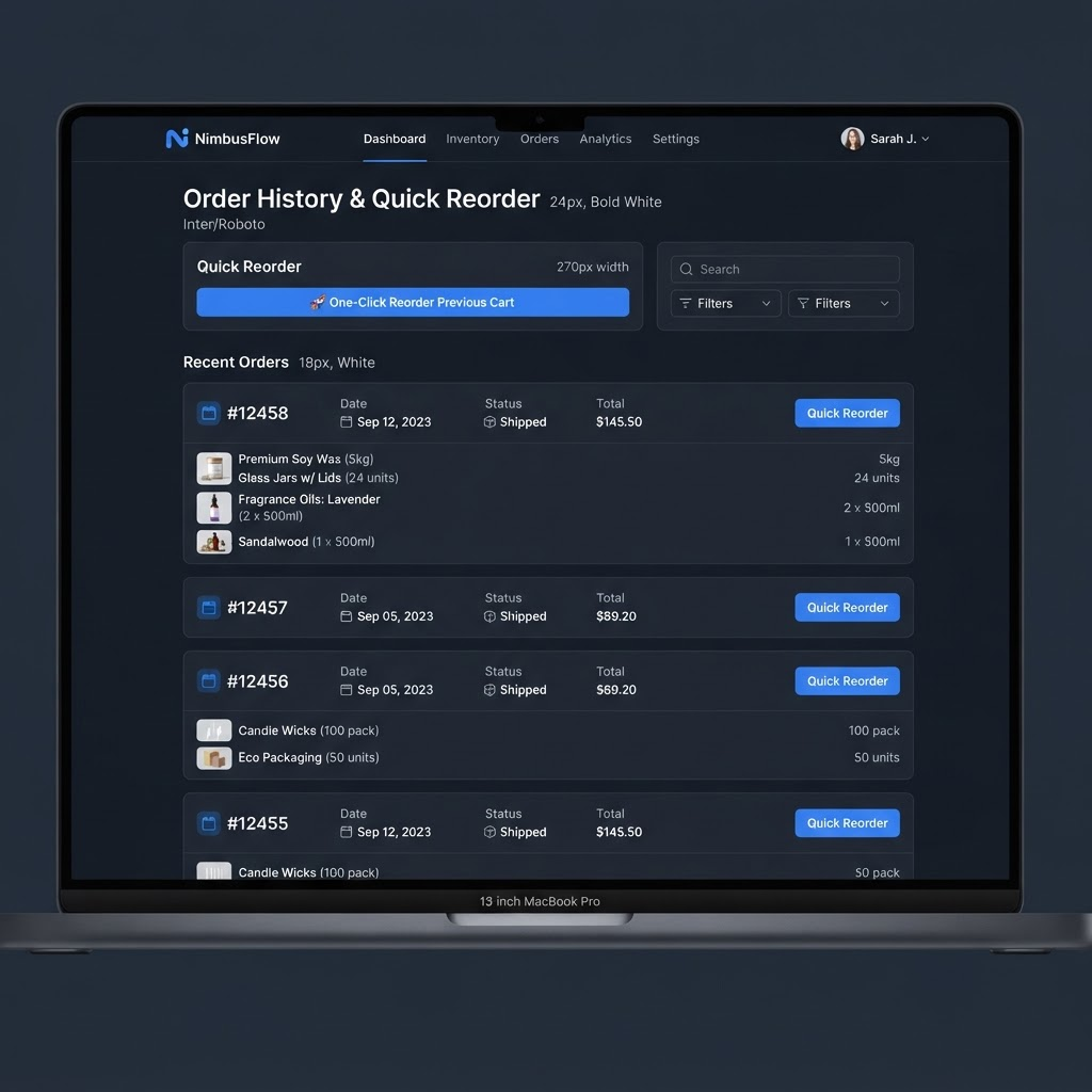 Reorder in one click